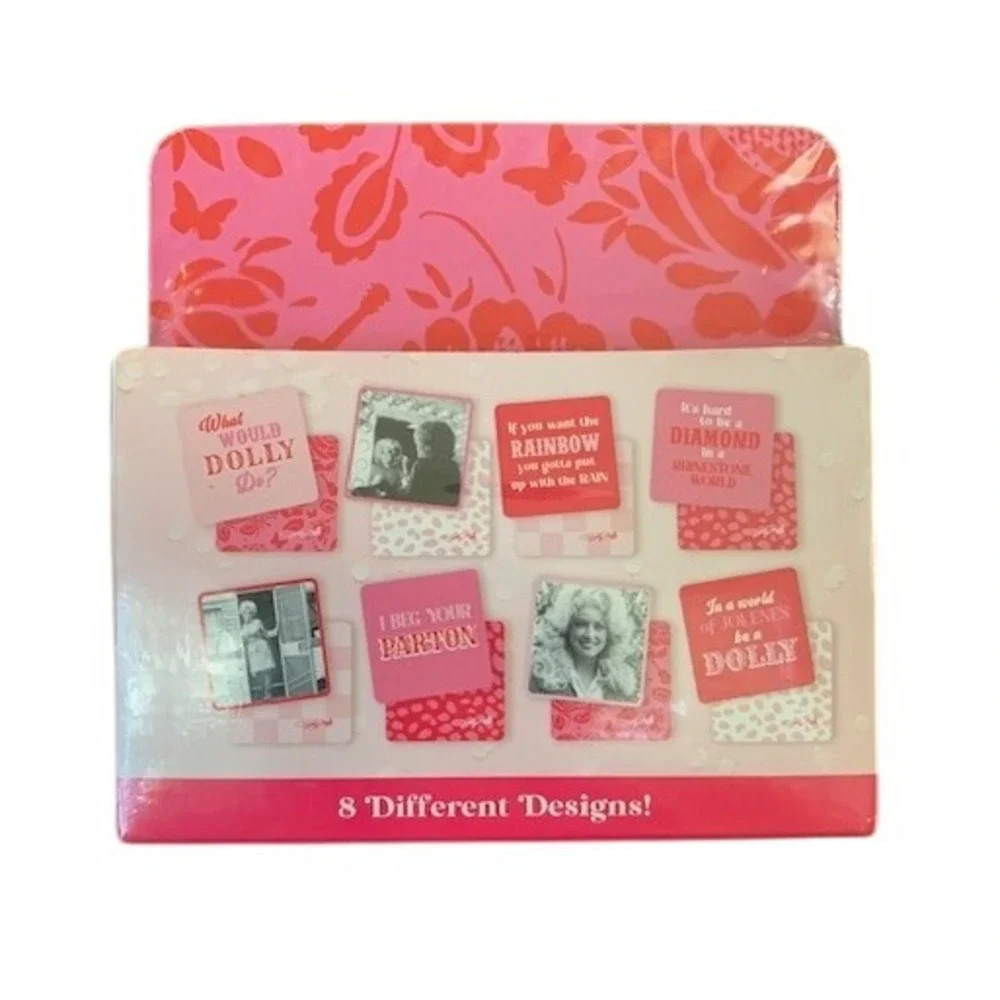 Dolly‎ Parton Coasters Set NWT Different Designs Queen of Country Butterfly Pink